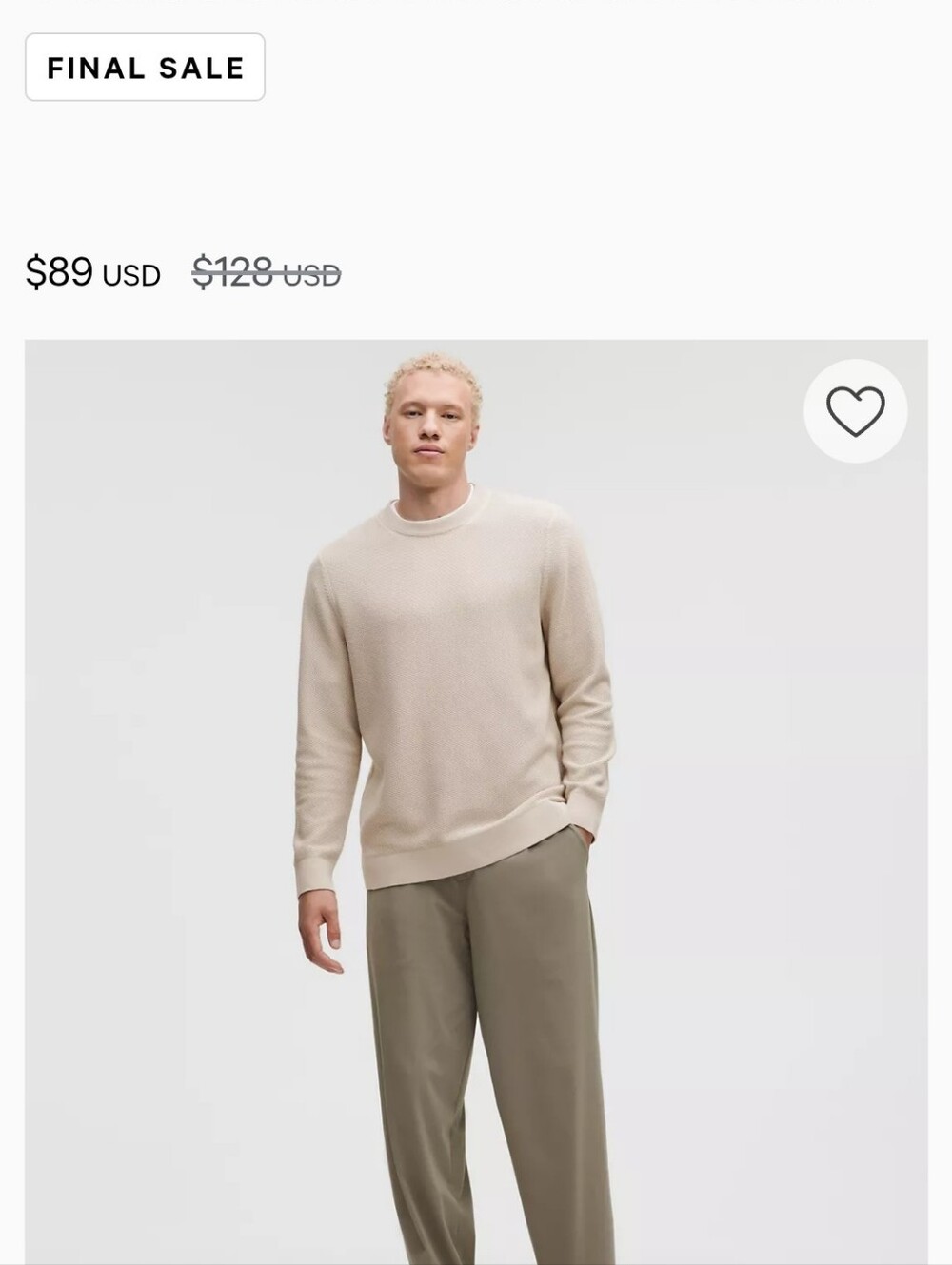 Dove Grey Crewneck Sweater